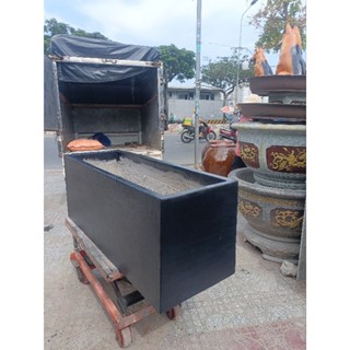 Chậu Nuôi Cá Đá Mài Hình Chữ Nhật (Đã Chống Thấm ) 80 ×40 × 40 (cm) Trồng Cây Thủy Sinh Hoa Sen Hoa Súng