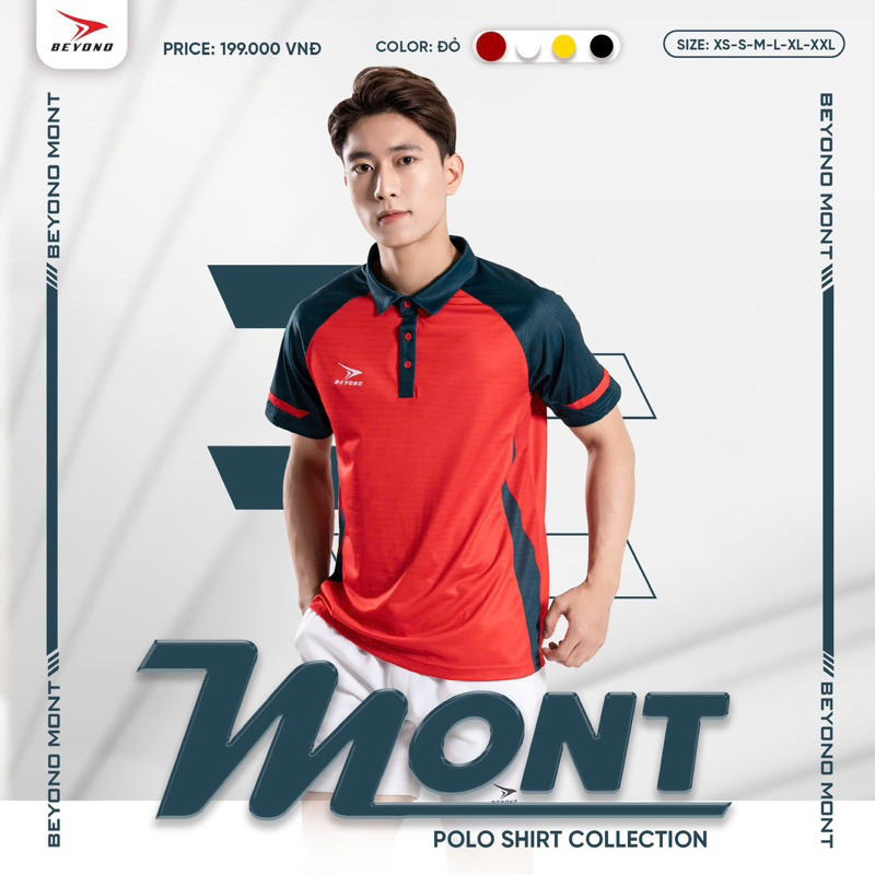 Áo polo unisex phối viền Beyono