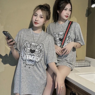 Áo Thun Thêu Hổ From Rộng Chất Cotton Xịn Xò Kiểu Dáng Unisex