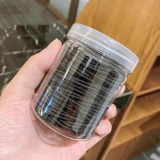 Set 100 Dây Thun Cột Tóc Đơn Giản, Thun cột tóc có hộp đựng