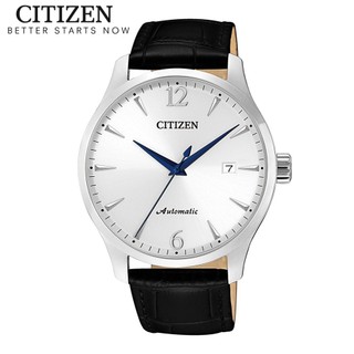 Đồng hồ nam citizen automatic dây da nj0110-18a - mặt trắng