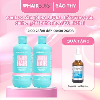 [Salim x Hairburst] Combo 2 Dầu gội HAIRBURST hỗ trợ mọc tóc dài hơn chắc khỏe hơn 350ml/chai