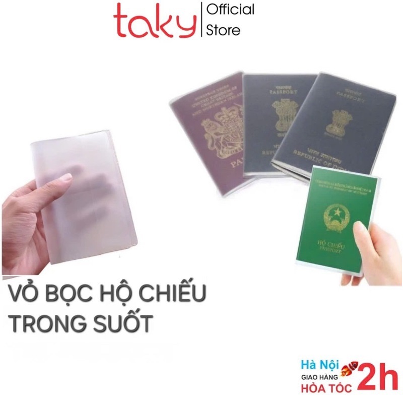 Bao Bọc Hộ Chiếu - Passport - Taky, Nhựa Dẻo Trong Suốt, Tiện Dụng, An Toàn Khi Đi Du Lịch - 5310