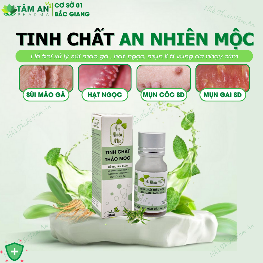 [An Nhiên Mộc] Tinh Chất Thảo Mộc Bôi Sùi Mào Gà, Hạt Ngọc, Gai SD Vùng Da Nhạy Cảm( Che Tên )