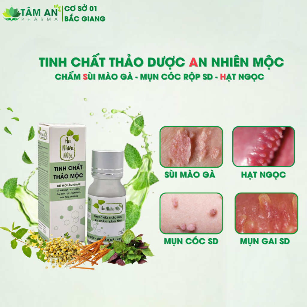 [An Nhiên Mộc] Tinh Chất Thảo Mộc Bôi Sùi Mào Gà, Hạt Ngọc, Gai SD Vùng Da Nhạy Cảm( Che Tên )