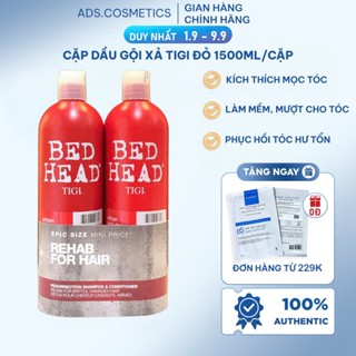 Dầu Gội Tigi Đỏ , Cặp Dầu Gội Xả Tigi 1500ML/cặp , Phục Hồi Tóc Hư Tổn
