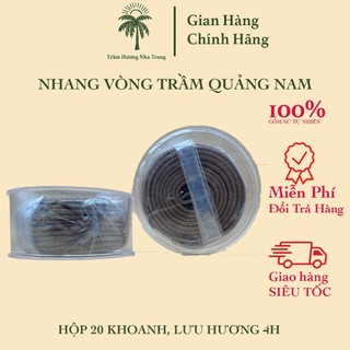  Nhang Vòng Trầm Hương Quảng Nam Cao Cấp Hộp 20 Khoanh Nhang Vòng Lưu Hương 4h 
