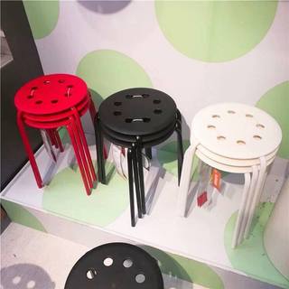 Ghế đẩu tròn chân sắt IKEA Marius - Trắng