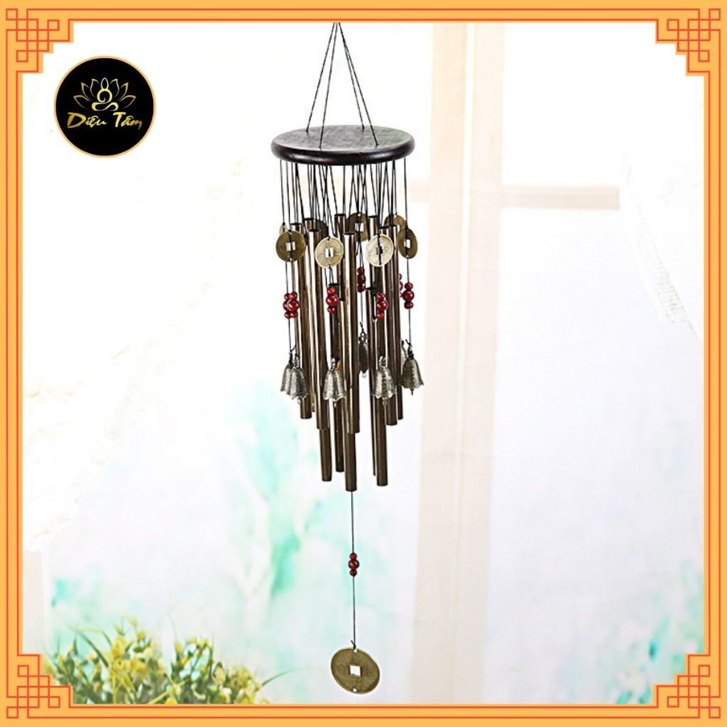 chuông gió phong thủy kim loại hợp mệnh kim, 8 thanh, 10 thanh - shop Diệu Tâm
