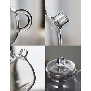 Ấm Thủy Tinh Pha Trà 150 ml (Có lọc inox ở vòi)