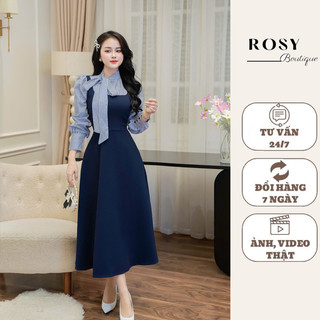 Váy thiết kế Rosy V41 váy công sở dáng dài