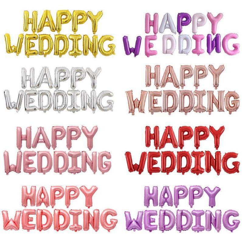 Bóng Chữ Happy Wedding Trang Trí Phòng Cưới , Phòng Tân Hôn