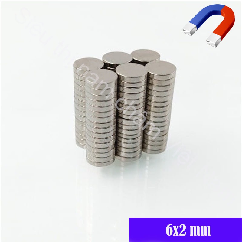 30 viên nam châm đất hiếm 6x2mm
