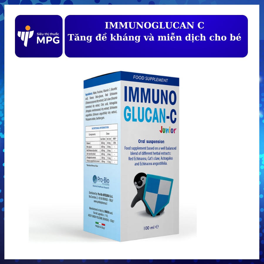Immuno Glucan C – Tăng cường sức đề kháng, tăng miễn dịch cho bé
