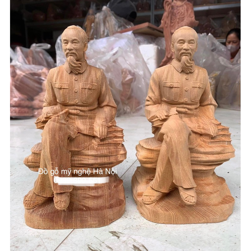Tượng bác hồ gỗ ngọc am thơm