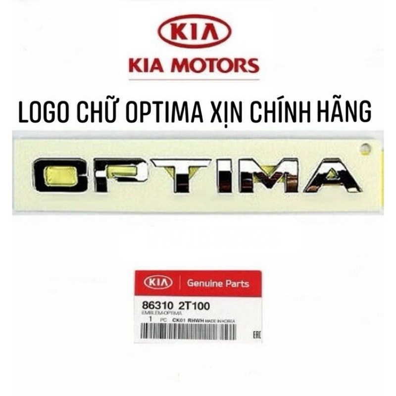 CHỮ OPTIMA DÁN XE KIA OPTIMA CHÍNH HÃNG 863102T100