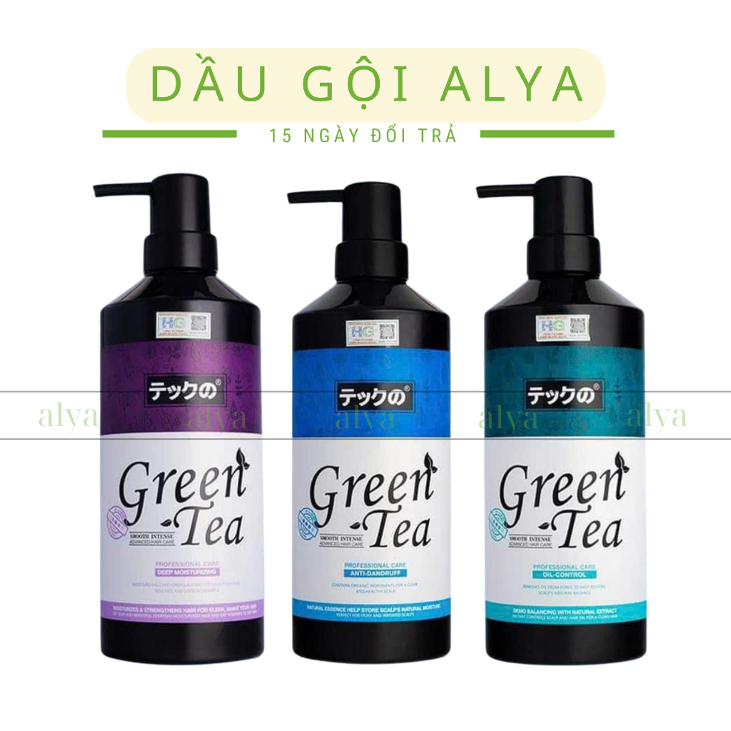 Cặp dầu gội xả trà xanh MEIKI 780mnl kiềm dầu cho da đầu và cân bằng độ ẩm phục hồi hư tổn cho mái tóc. ALYA