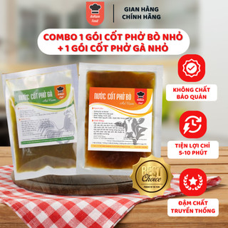 Combo 1 gói cốt phở gà AnnamFood 140g và 1 gói cốt phở bò 140g tiện lợi, nguyên liệu tươi ngon, đậm đà hương vị Việt