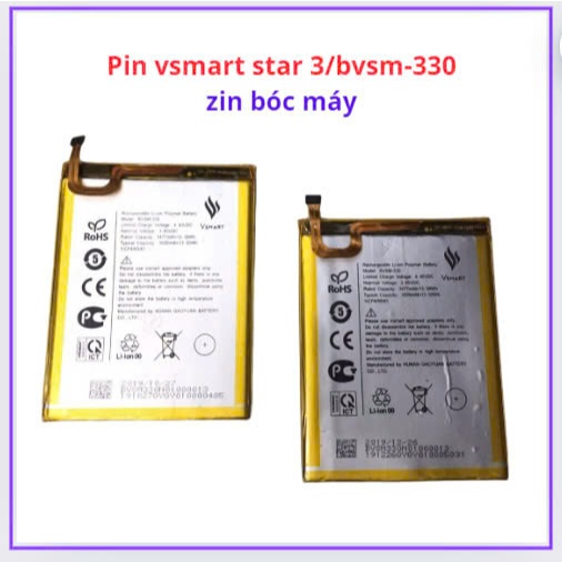 Pin vsmart star 3/bvsm-330  zin bóc máy