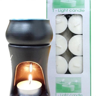 Set bếp đốt tinh dầu kèm 3 viên nến và lọ tinh dầu bếp nến đốt tinh dầu gốm sứ Bát Tràng cực xinh yêu và tiền lợi