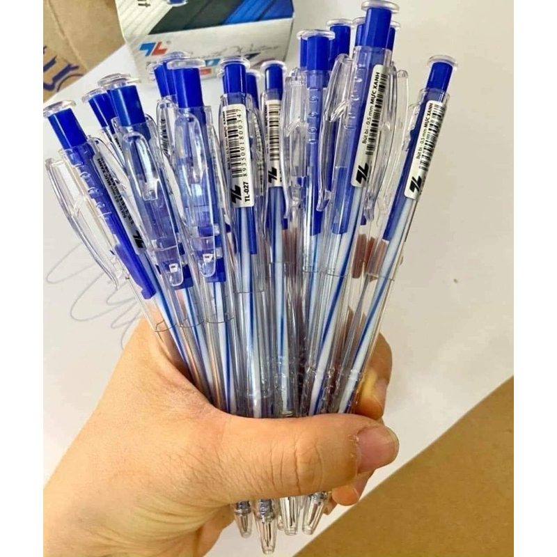 1 hộp Bút bi thiên long, bút bi xanh bút bi đen, hộp bút bi