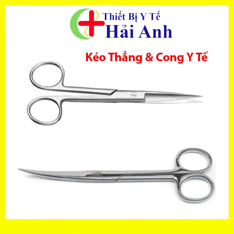 Kéo Thẳng Cong Nhọn - Kéo Y Tế