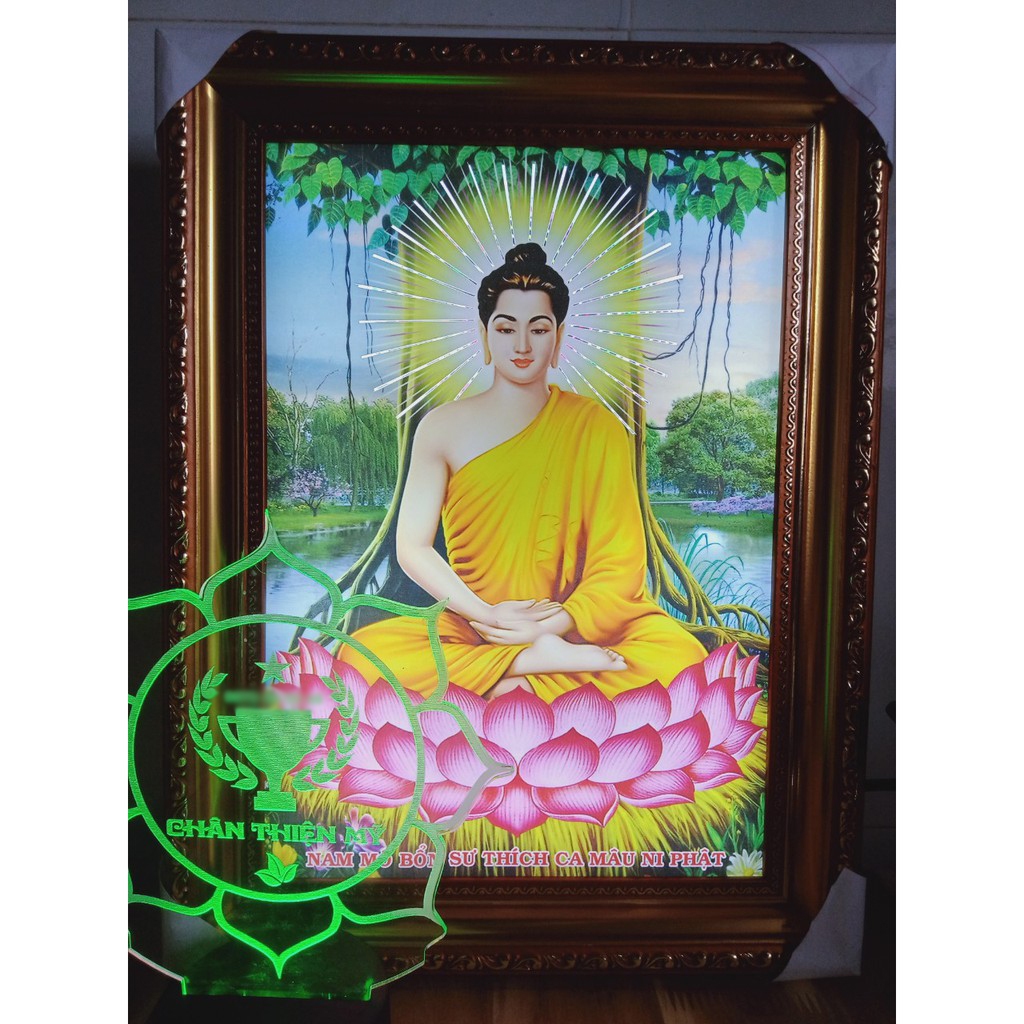 Tranh led Sam Sung Phật Thích Ca