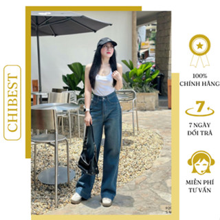  Quần jean baggy suông thêu nơ CHIBEST EQD72 