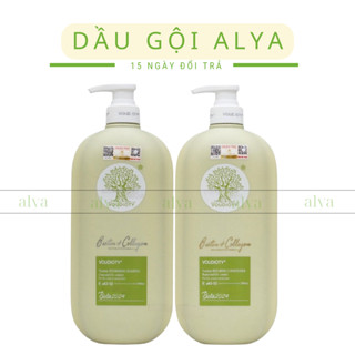 Cặp Dầu Gội Xả Biotin Collagen Voudioty Xanh Lá Mẫu Mơi 2024 Kiềm Dầu, Giảm Rụng, Phục Hồi Tóc Hư Tổn