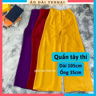  Quần lụa áo dài mặc với áo dài cách tân truyền thống chất lụa tây thi 