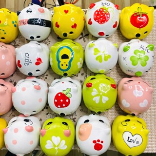 Lợn đất heo đất ống heo tiết kiệm - Heo mini lỗ tròn -Làng gốm Bát Tràng