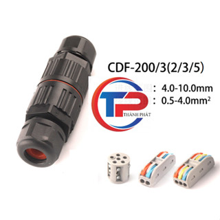   LOẠI TỐT  Cút nối dây điện chống nước IP68 nối dây điện ngoài trời IP68 CDF-200 cho dây từ 4-10mm. 