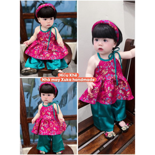 Yếm gấm Hiểu Khê cho bé gái  (Nhà may Xuka handmade)