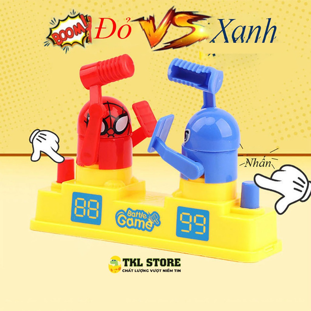 Bộ trò chơi võ sĩ song đấu phiên bản mini, trò chơi đập búa gõ đầu vui nhộn - TKL STORE