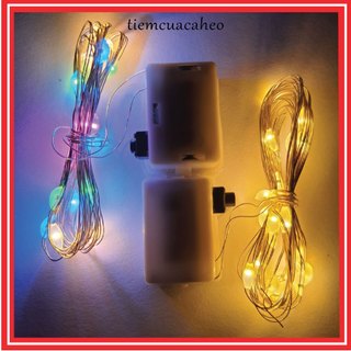 Đèn Led Đom Đóm dài 2m màu vàng, đổi màu decor trang trí nhà cửa, phòng ngủ, cây thông Noel, hang đá