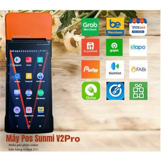 Máy Pos Sunmi V2 pro bán hàng cầm tay in bill, in vé xe, vé xăng dầu, in đơn app food Merchant ( ,Pos365, Sapo,Kiotviet)