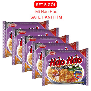 combo 5 goi mì hảo hảo nhiều vị gói 75g