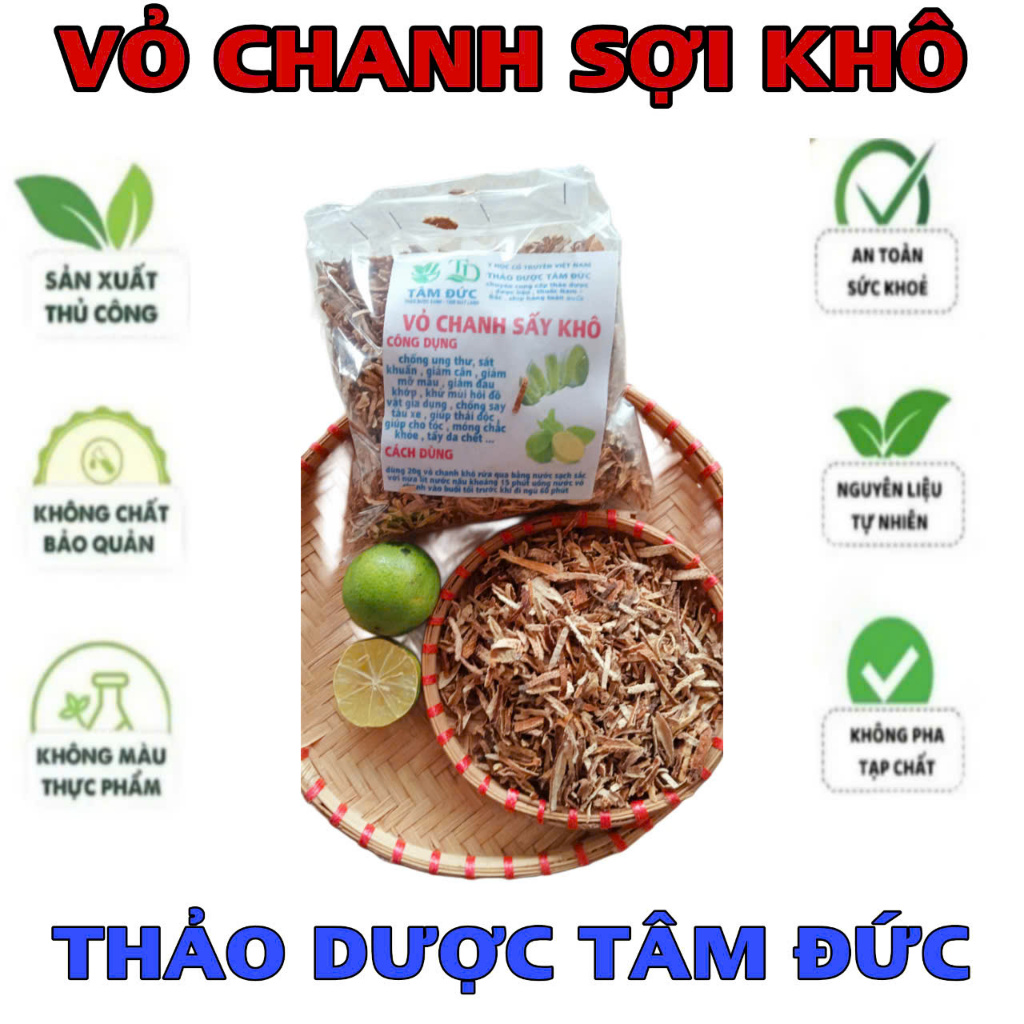 100g vỏ chanh ( thanh bì ) sấy khô dạng sợi