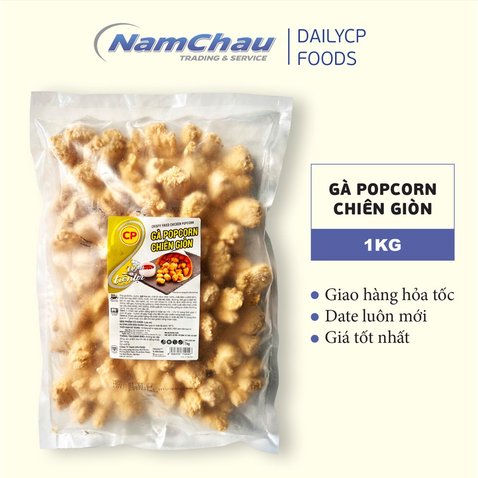Gà Popcorn CP Chiên Giòn gói 300g|1kg gà rán KFC hãng CP [ HN giao hoả tốc] - 1kg