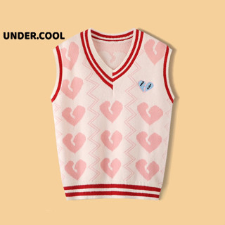 Áo Gile Len UNDERCOOL Form Rộng Hoạ Tiết Trái Tim Dễ Thương ABL15