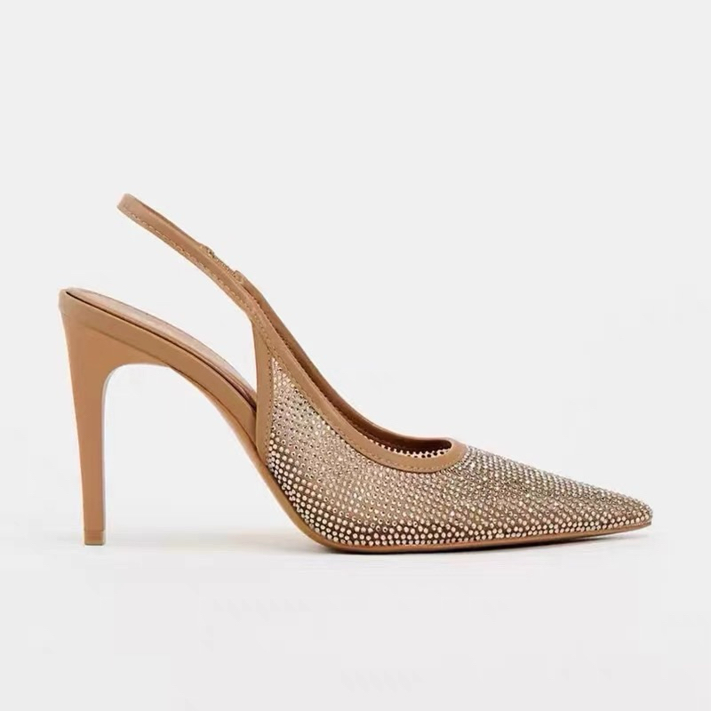 Giày ZR mũi nhọn đính đá hạt lấp lánh dáng (FORM TO)slingback fullbox, tag | BigBuy360 - bigbuy360.vn