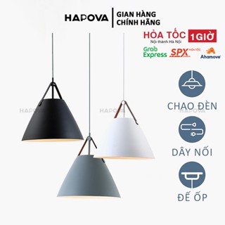 Đèn thả trần trang trí bàn ăn quai da HAPOVA KEVA 5007/1 + Tặng kèm bóng led AS Vàng