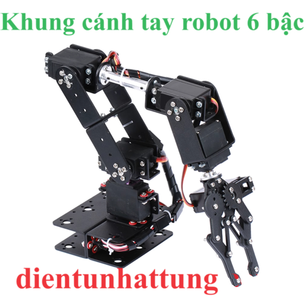 KHUNG CÁNH TAY ROBOT 6 BẬC, CHƯA BAO GỒM ĐỘNG CƠ
