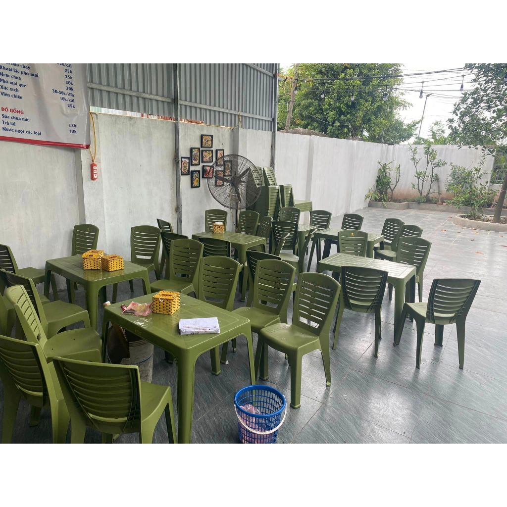 Bộ bàn ghế nhựa Việt Nhật, 1 bàn đại + 4 ghế 1941 chính hãng, giá rẻ siêu bền
