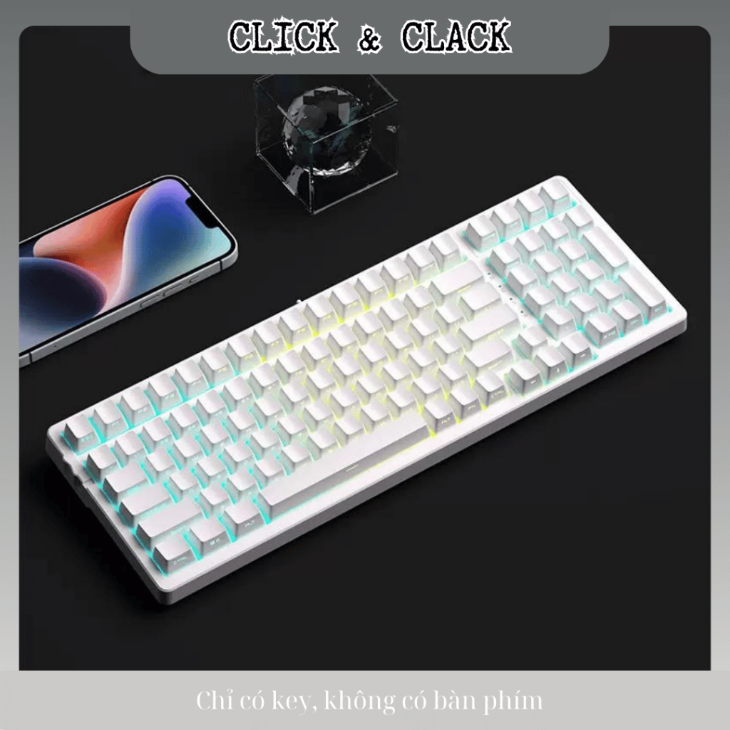 Keycap xuyên led mạch xuôi sideprint - OEM Profile ABS doubleshot - 131 Phím hỗ trợ nhiều layout | BigBuy360 - bigbuy360.vn