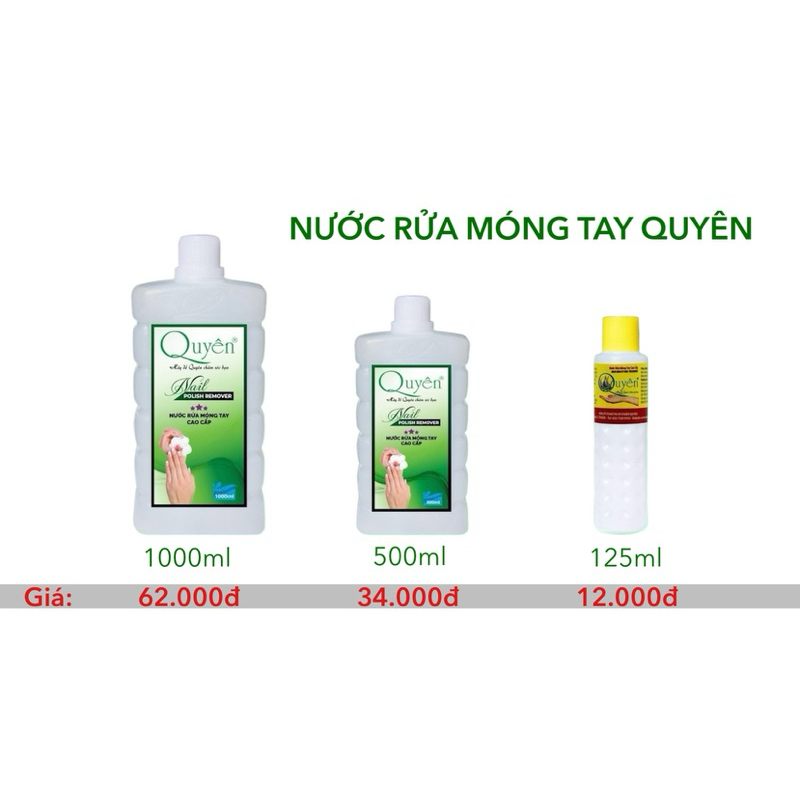 Nước rửa móng tay Quyên 500ml