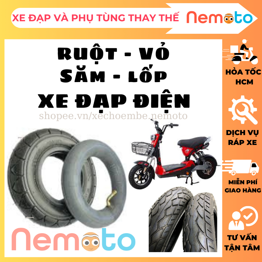 Ruột/Săm - Vỏ/Lốp Xe Đạp Điện - Đủ Size Số - Chất Lượng Cao