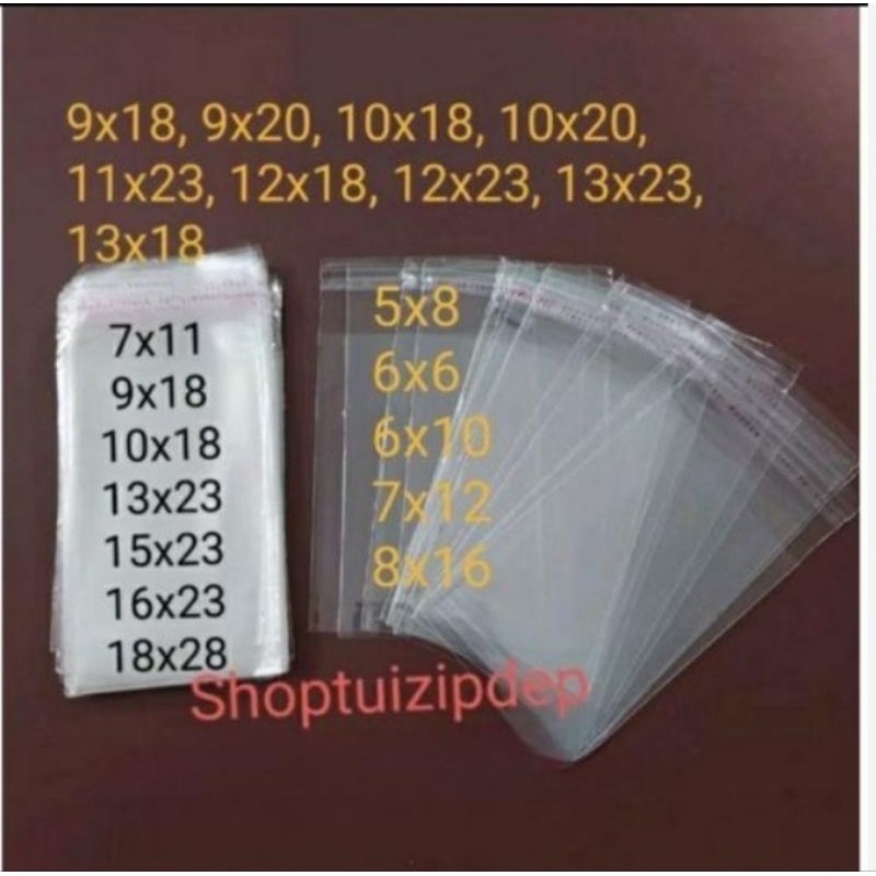 100g Túi dán mép OPP size bé đủ size