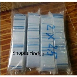 (Có sẵn)100 chiếc túi zip nhỏ dày đẹp 2x2,5 cm
