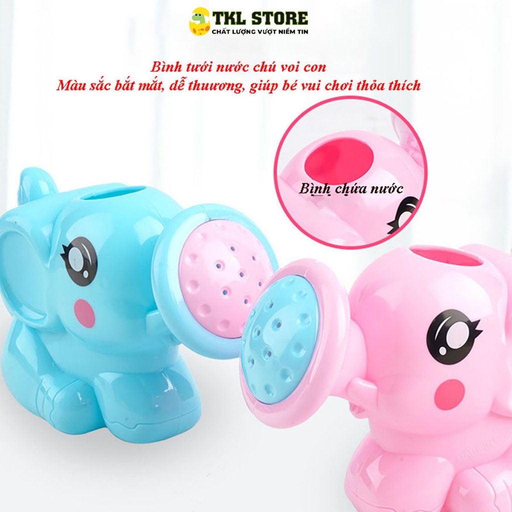 Đồ chơi trẻ em, đồ chơi nhà tắm dạng bình tưới hình chú voi đáng yêu cho bé -TKL STORE